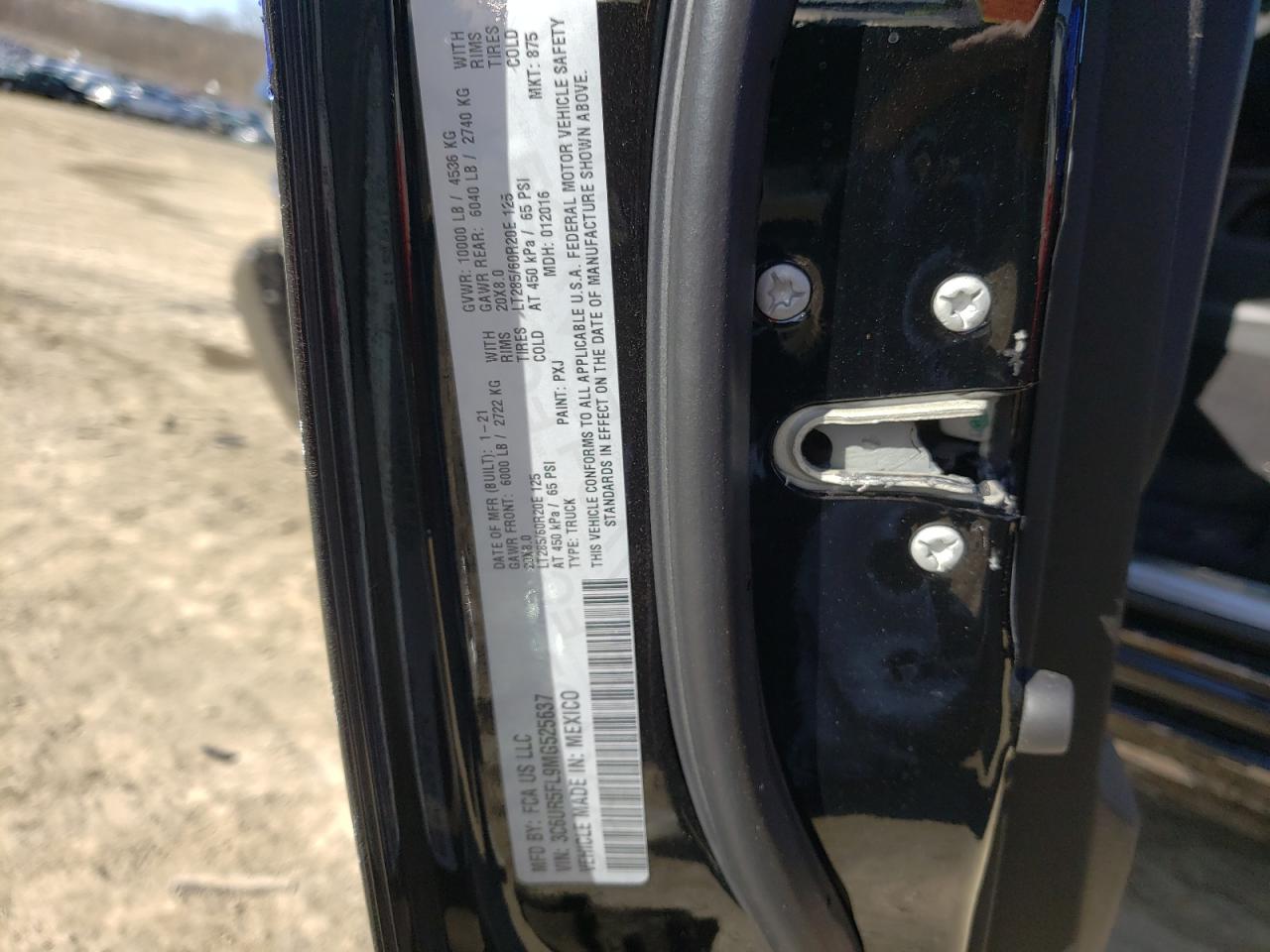 Photo 10 from auction – 2021 RAM 2500 LARAM with VIN 3C6UR5FL9MG525637