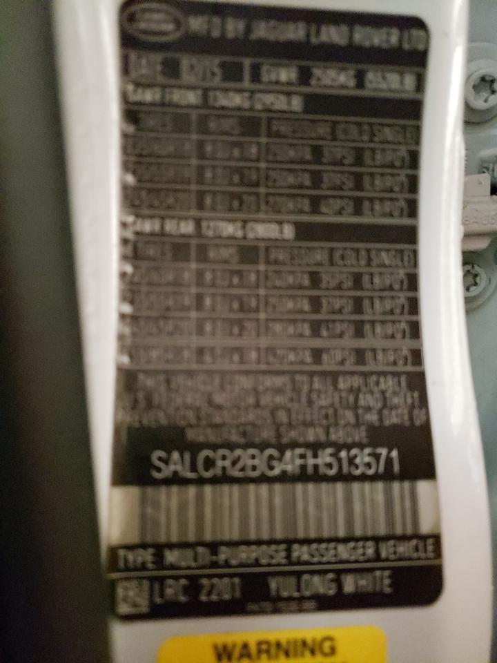 Photo 10 from auction – 2015 LAND ROVER DISCOVERY with VIN SALCR2BG4FH513571