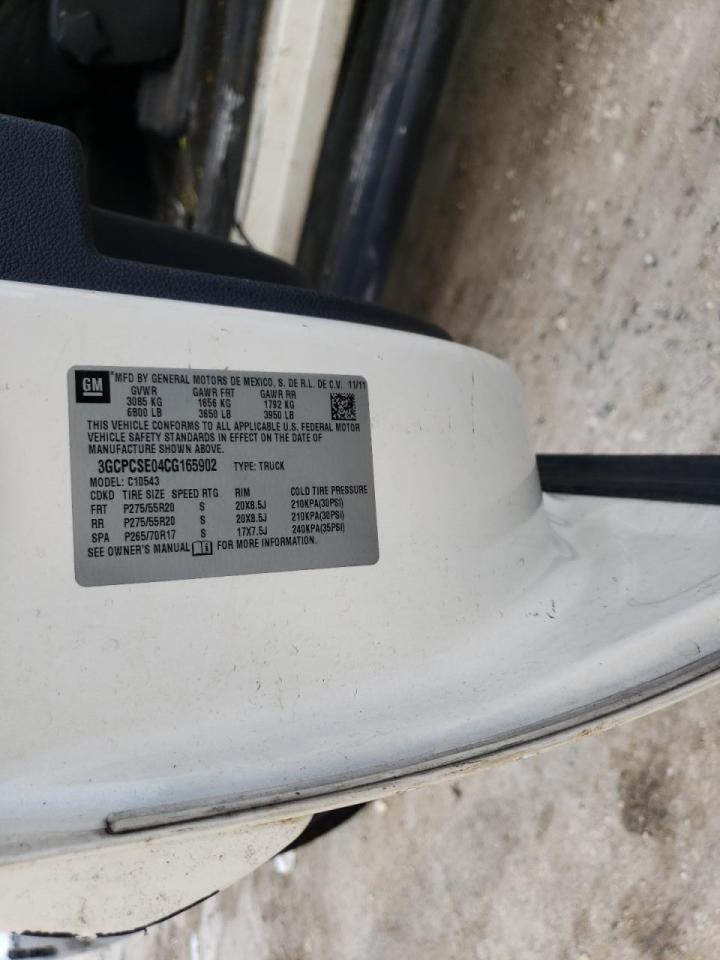 Foto 10 de la subasta – 2012 CHEVROLET SILVERADO con VIN 3GCPCSE04CG165902