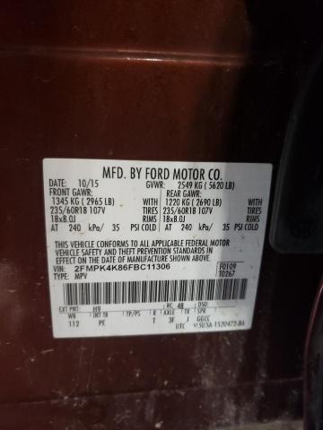 Photo 10 from auction – 2015 FORD EDGE TITAN with VIN 2FMPK4K86FBC11306