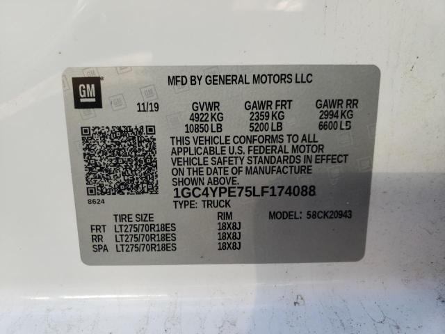 Photo 10 from auction – 2020 CHEVROLET SILVERADO with VIN 1GC4YPE75LF174088