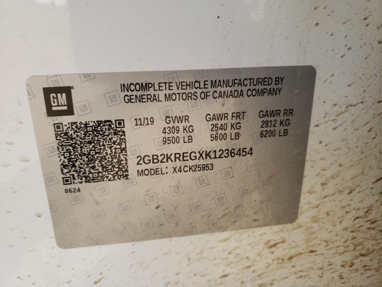 Photo 10 from auction – 2019 CHEVROLET SILVERADO with VIN 2GB2KREGXK1236454