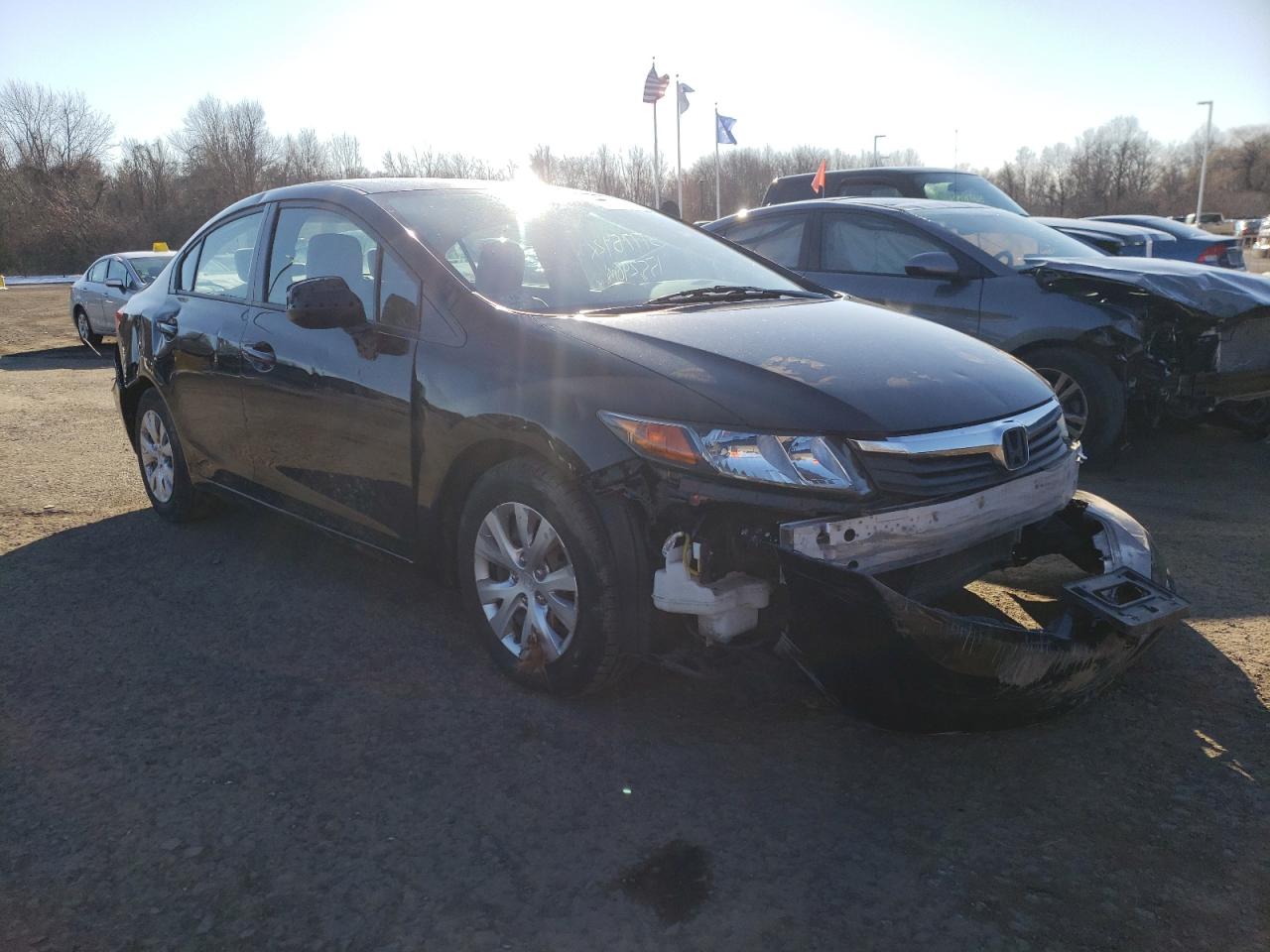HONDA CIVIC LX 2012 with VIN 2HGFB2E53CH549889 - Photo from auction