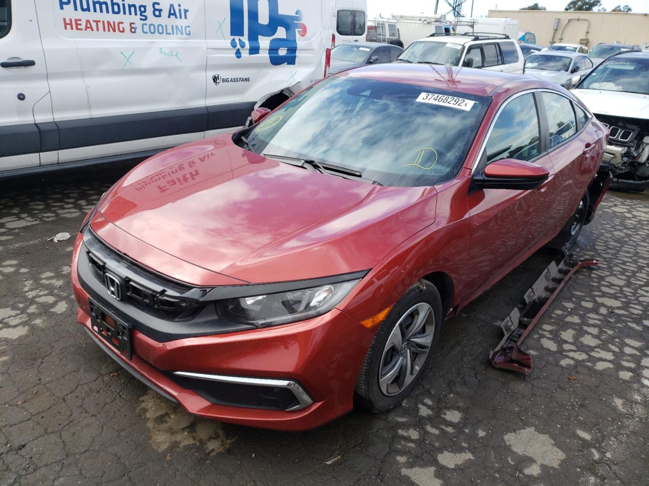 Photo 2 from auction – 2019 HONDA CIVIC LX with VIN 19XFC2F63KE212894