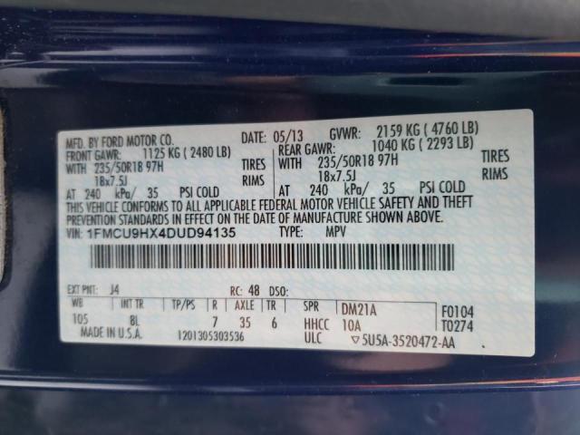 Photo 10 from auction – 2013 FORD ESCAPE SEL with VIN 1FMCU9HX4DUD94135