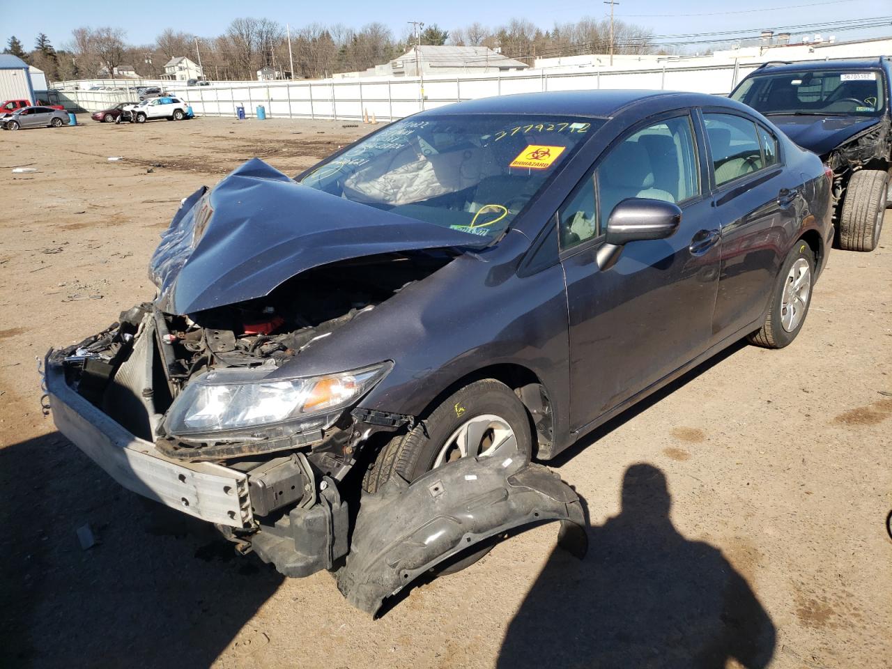 Photo 2 from auction – 2014 HONDA CIVIC LX with VIN 19XFB2F5XEE220621
