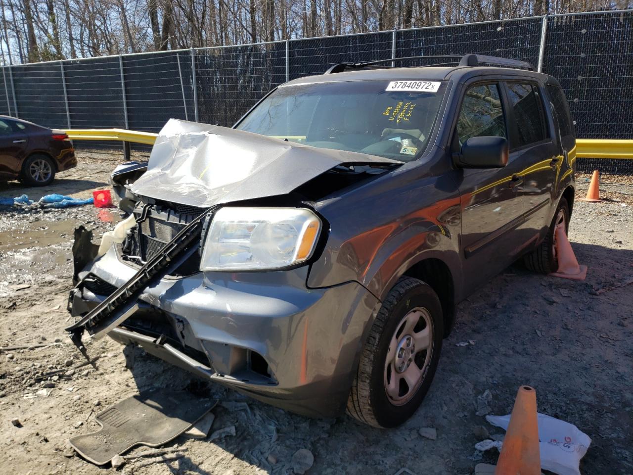Photo 2 from auction – 2012 HONDA PILOT LX with VIN 5FNYF4H28CB032330