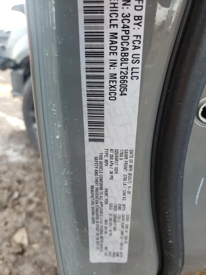 Photo 10 from auction – 2020 DODGE JOURNEY SE with VIN 3C4PDCAB8LT266054