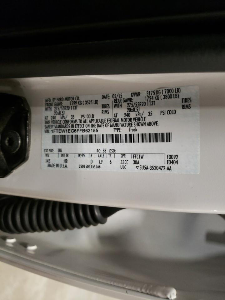 Photo 10 from auction – 2015 FORD F150 SUPER with VIN 1FTEW1EG6FFB62155