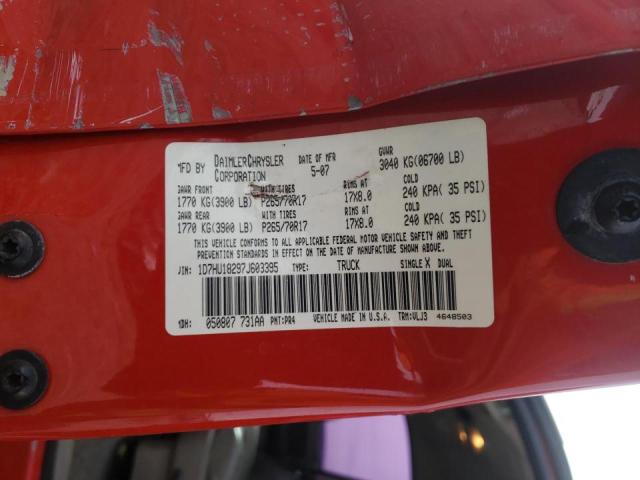 Photo 10 from auction – 2007 DODGE RAM 1500 S with VIN 1D7HU18297J603395
