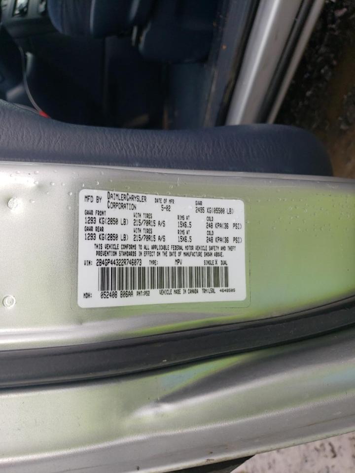 Photo 10 from auction – 2002 DODGE GRAND CARA with VIN 2B4GP44322R746073