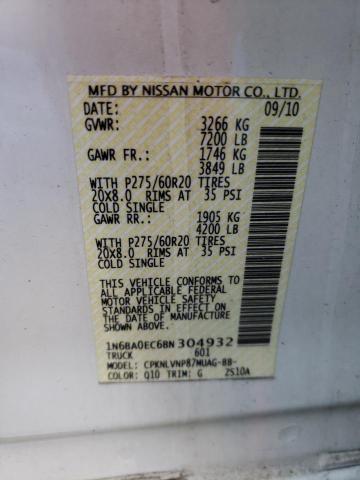 Photo 10 from auction – 2011 NISSAN TITAN S with VIN 1N6BA0EC6BN304932