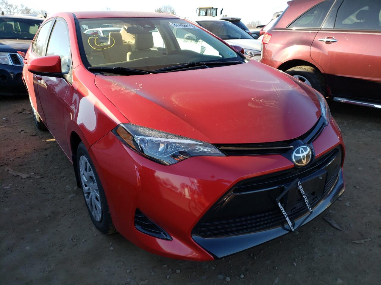 TOYOTA COROLLA L 2018 with VIN 2T1BURHE0JC041642 - Photo from auction