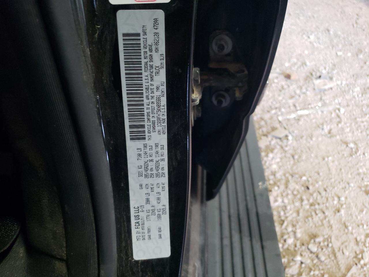 Photo 10 from auction – 2019 RAM 1500 LIMIT with VIN 1C6SRFHT5KN895661