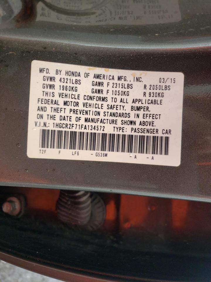 Photo 10 from auction – 2015 HONDA ACCORD EX with VIN 1HGCR2F71FA134572