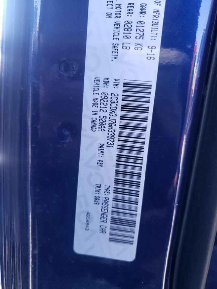 Photo 10 from auction – 2016 DODGE CHARGER R/ with VIN 2C3CDXGJ7GH339731