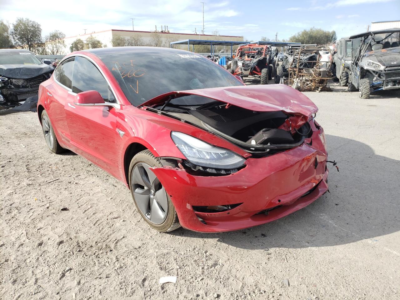 TESLA MODEL 3 2018 with VIN 5YJ3E1EA9JF053322 - Photo from auction