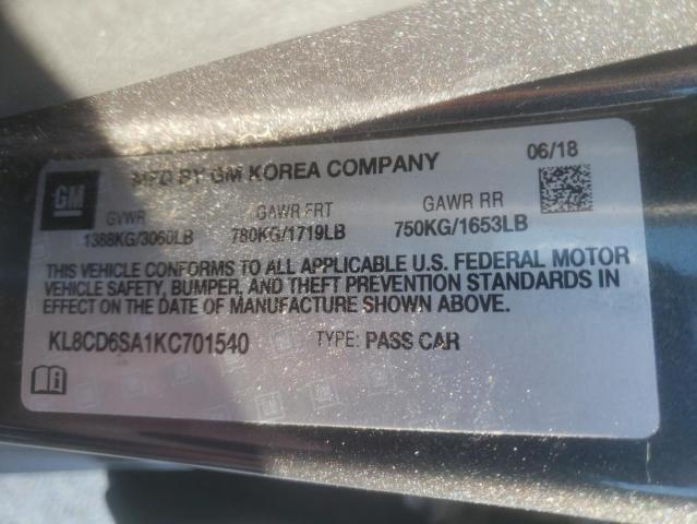 Photo 10 from auction – 2019 CHEVROLET SPARK 1LT with VIN KL8CD6SA1KC701540