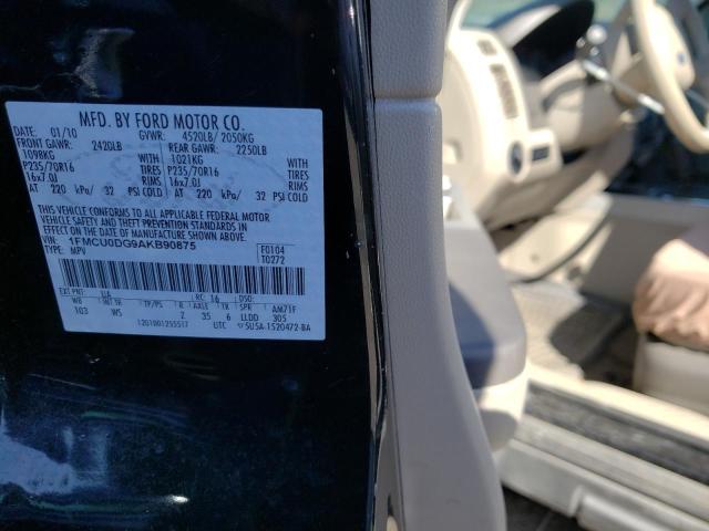 Photo 10 from auction – 2010 FORD ESCAPE XLT with VIN 1FMCU0DG9AKB90875