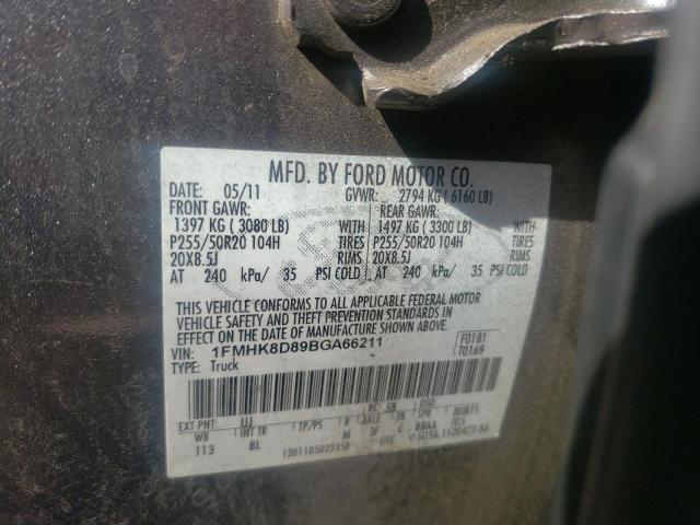 Photo 10 from auction – 2011 FORD EXPLORER X with VIN 1FMHK8D89BGA66211