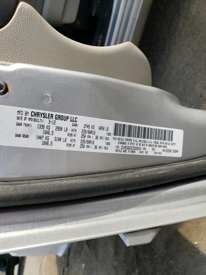 Photo 10 from auction – 2012 DODGE GRAND CARA with VIN 2C4RDGBG3CR299234