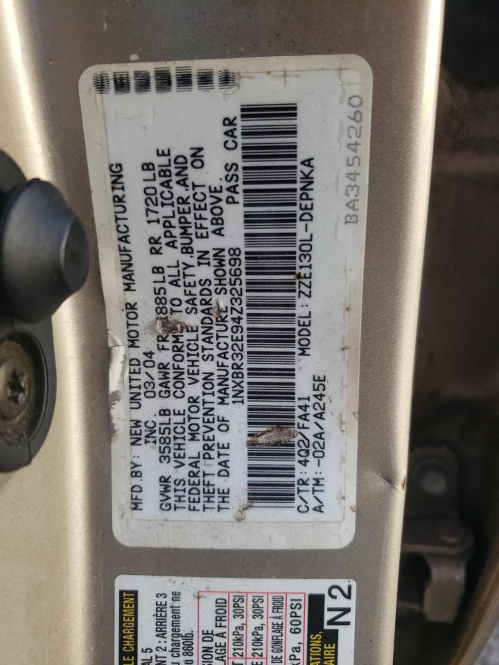 Photo 10 from auction – 2004 TOYOTA COROLLA CE with VIN 1NXBR32E94Z325698