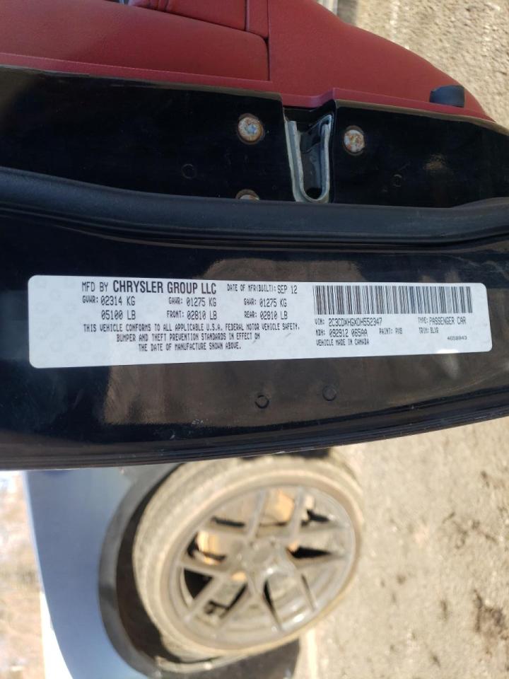 Photo 10 from auction – 2013 DODGE CHARGER SX with VIN 2C3CDXHGXDH552347