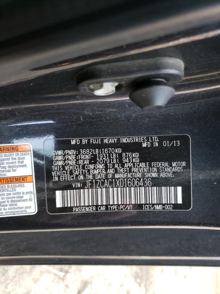 Photo 10 from auction – 2013 SUBARU BRZ 2.0 LI with VIN JF1ZCAC1XD1606436