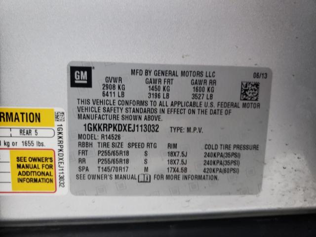 Photo 10 from auction – 2014 GMC ACADIA SLE with VIN 1GKKRPKDXEJ113032