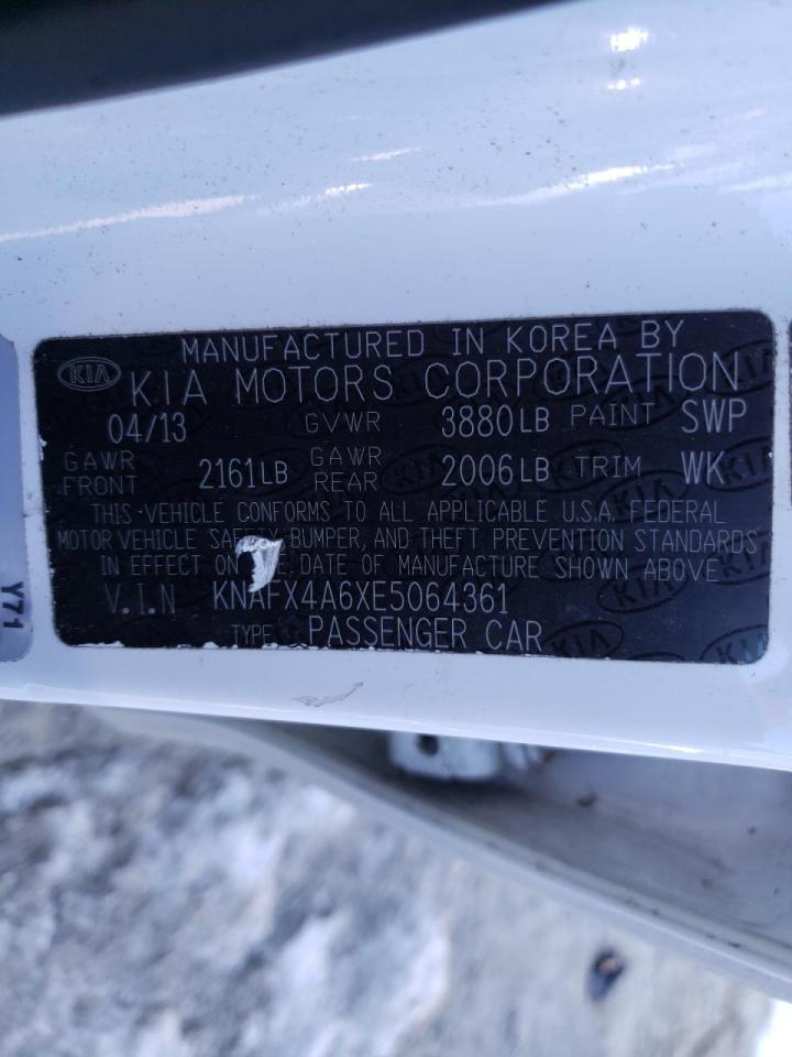 Photo 10 from auction – 2014 KIA FORTE LX with VIN KNAFX4A6XE5064361