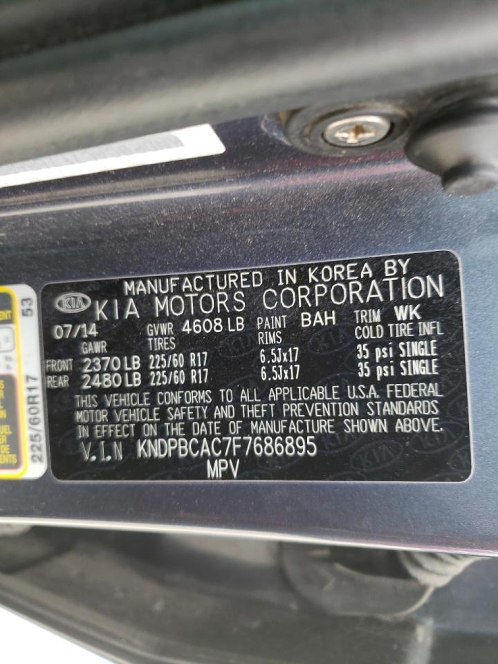 Photo 10 from auction – 2015 KIA SPORTAGE L with VIN KNDPBCAC7F7686895