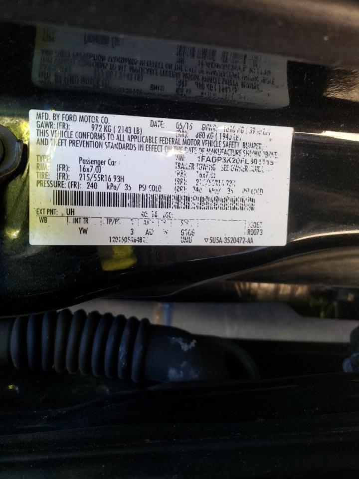 Photo 10 from auction – 2015 FORD FOCUS SE with VIN 1FADP3K20FL301118