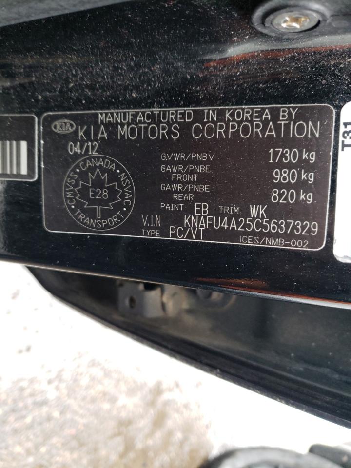Photo 10 from auction – 2012 KIA FORTE EX with VIN KNAFU4A25C5637329
