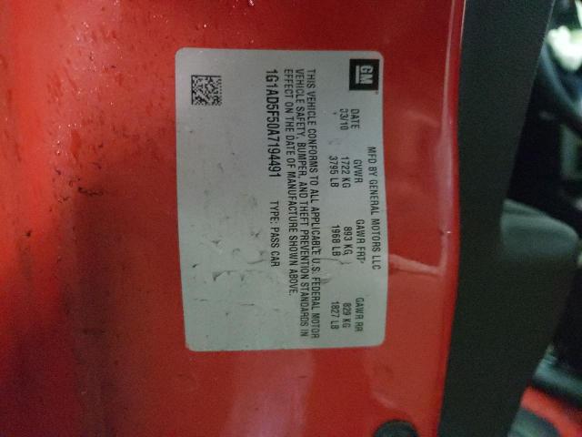 Photo 10 from auction – 2010 CHEVROLET COBALT 1LT with VIN 1G1AD5F50A7194491