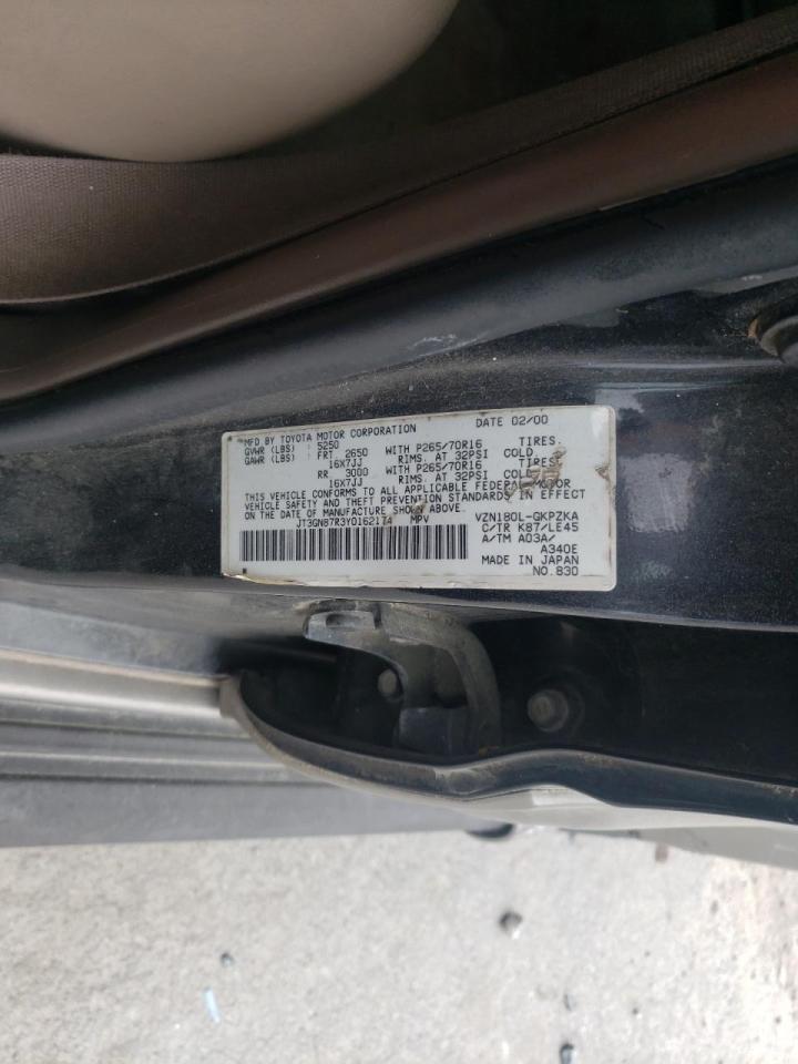 Photo 10 from auction – 2000 TOYOTA 4RUNNER LI with VIN JT3GN87R3Y0162174