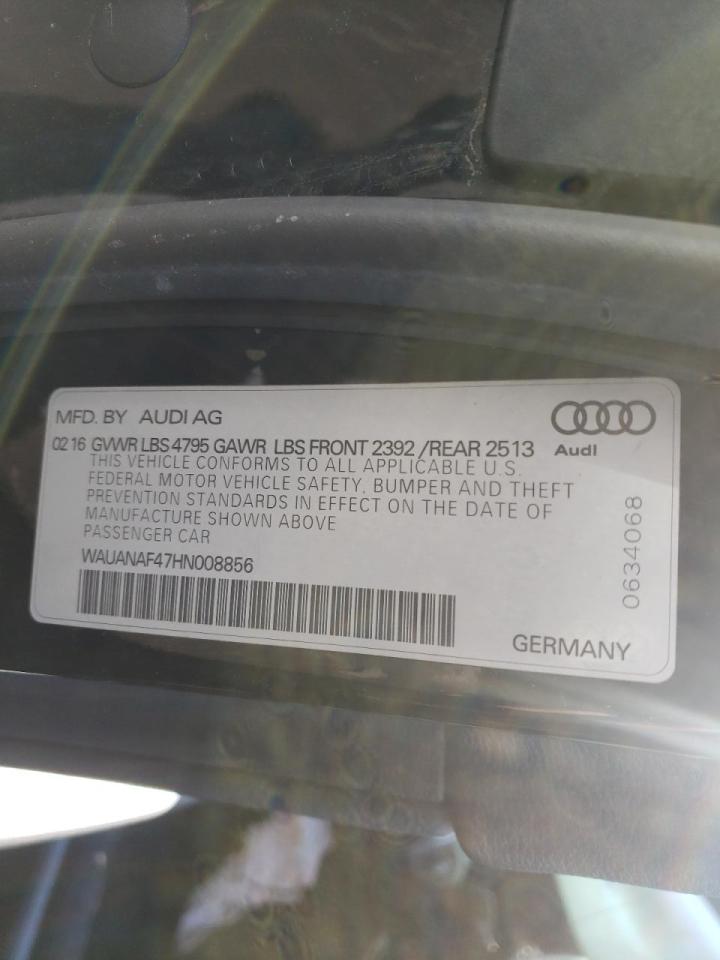 Photo 10 from auction – 2017 AUDI A4 PREMIUM with VIN WAUANAF47HN008856