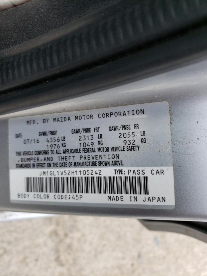 Photo 10 from auction – 2017 MAZDA 6 TOURING with VIN JM1GL1V52H1105242