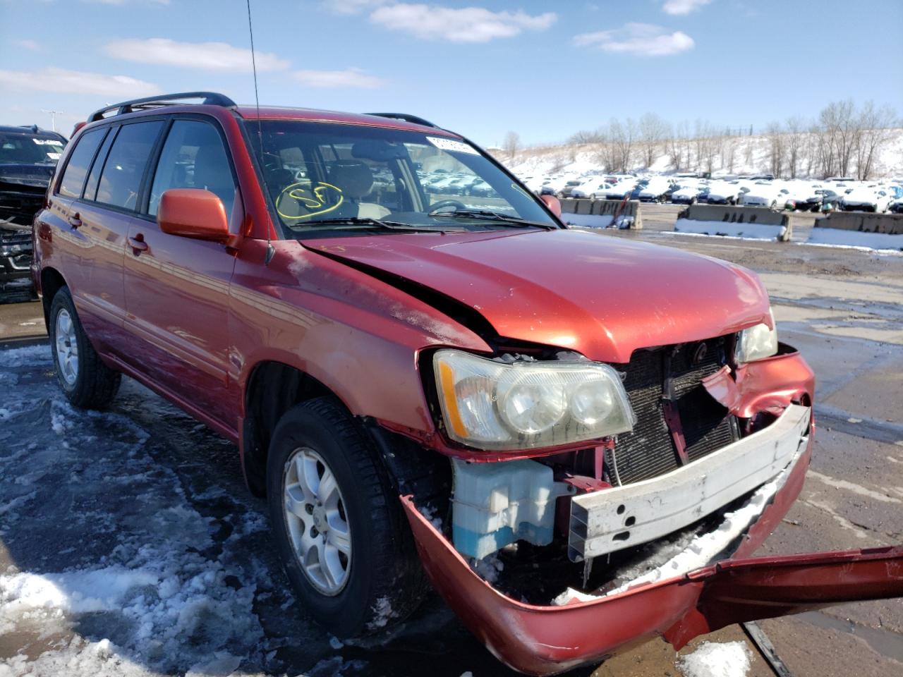 TOYOTA HIGHLANDER 2002 with VIN JTEHF21A620080598 - Photo from auction