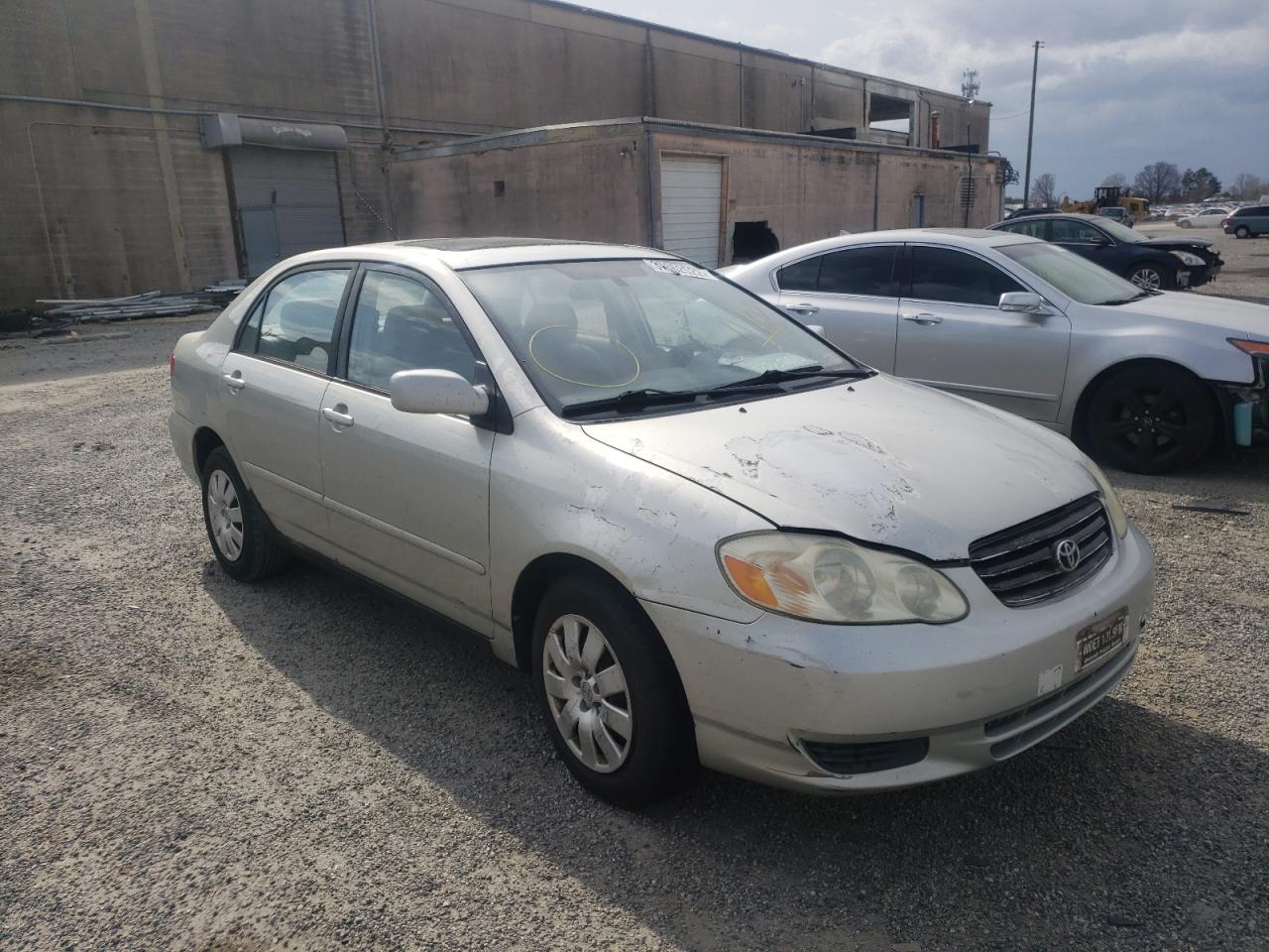 TOYOTA COROLLA 2003 with VIN 1NXBR32E43Z043337 - Photo from auction