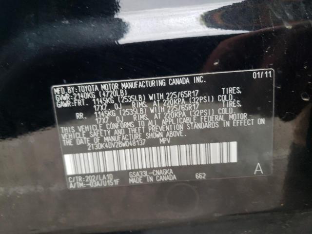 Photo 10 from auction – 2011 TOYOTA RAV4 LIMIT with VIN 2T3DK4DV2BW048137