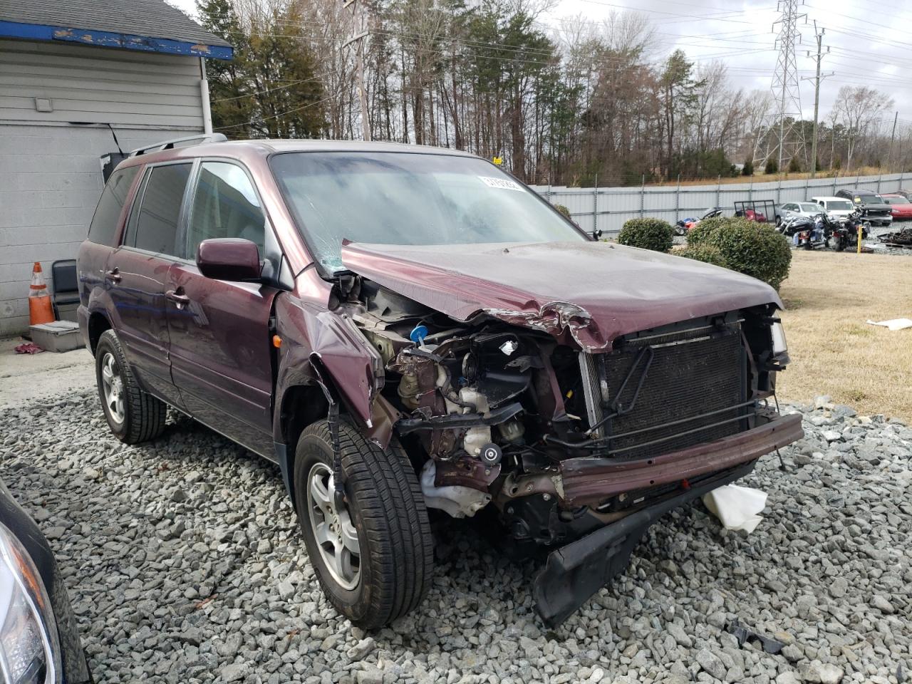 HONDA PILOT EX 2007 with VIN 2HKYF18487H529580 - Photo from auction