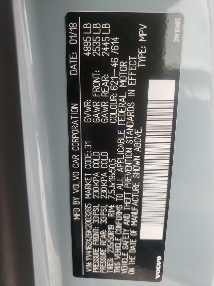 Photo 10 from auction – 2019 VOLVO XC40 T5 MO with VIN YV4162XZ6K2003265