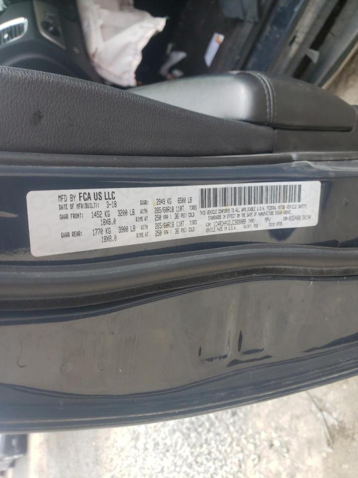 Photo 10 from auction – 2018 DODGE DURANGO SX with VIN 1C4RDHAG2JC369089