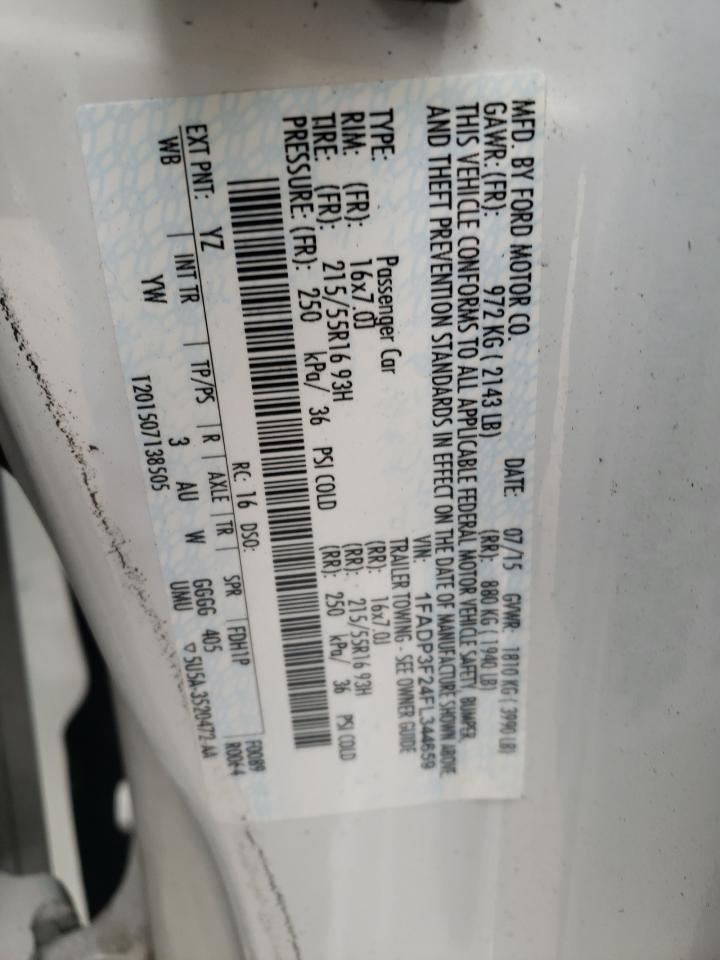 Photo 10 from auction – 2015 FORD FOCUS SE with VIN 1FADP3F24FL344659
