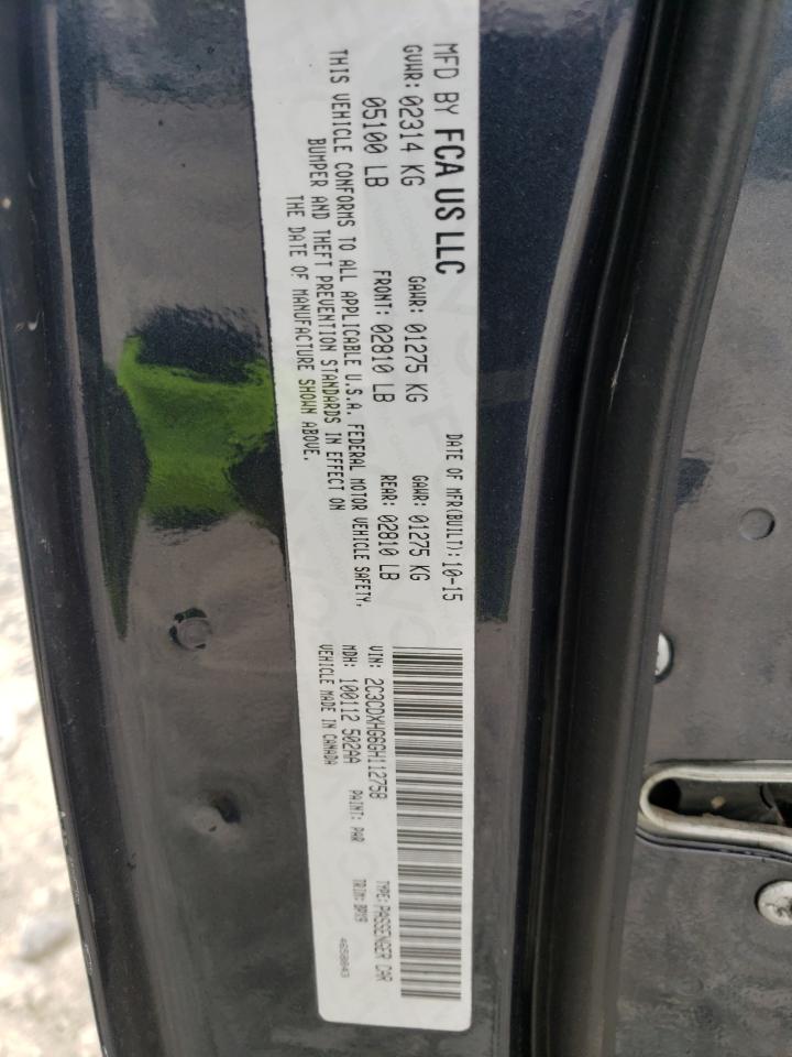 Photo 10 from auction – 2016 DODGE CHARGER SX with VIN 2C3CDXHG6GH112758