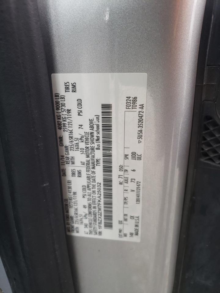 Photo 10 from auction – 2015 FORD TRANSIT T- with VIN 1FBZX2ZM7FKA25032