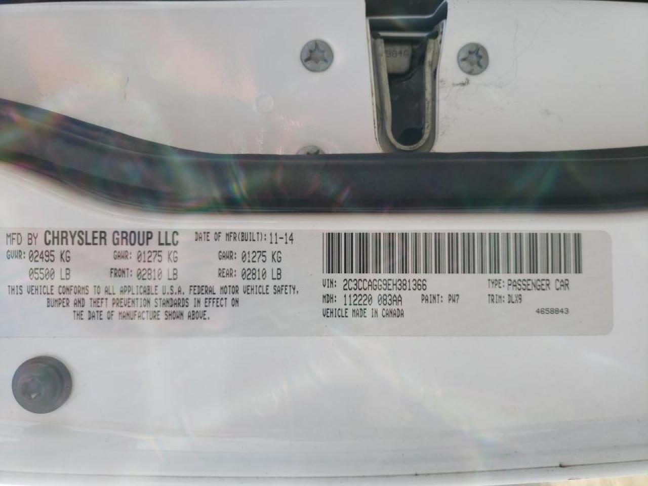Photo 10 from auction – 2014 CHRYSLER 300 S with VIN 2C3CCAGG9EH381366