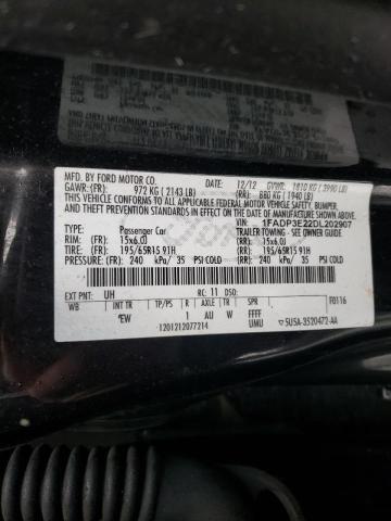 Photo 10 from auction – 2013 FORD FOCUS S with VIN 1FADP3E22DL202907