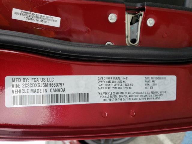 Photo 10 from auction – 2021 DODGE CHARGER SC with VIN 2C3CDXGJ5MH669797