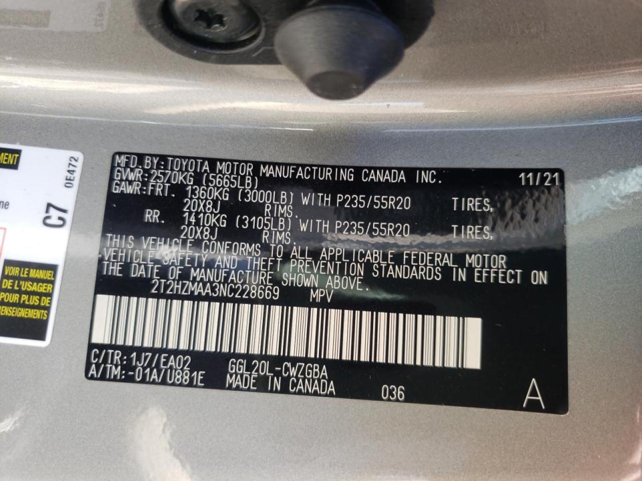 صورة رقم 10 من المزاد - 2022 LEXUS RX 350 مع VIN 2T2HZMAA3NC228669